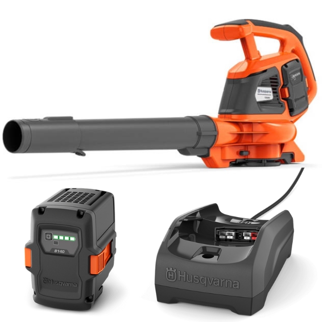 Husqvarna 120iBV Battery Leaf Blower + B140 & C80 in the group Husqvarna Forest and Garden Products / Husqvarna Leaf Blower / Battey Blowers at GPLSHOP (9706498-04)