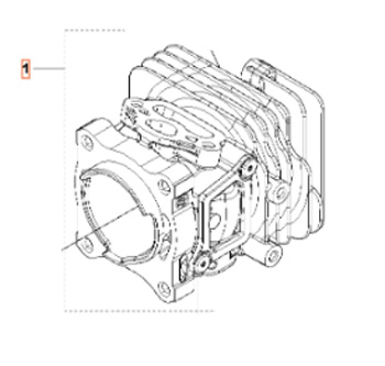 Cylinder Husqvarna T525 in the group Spare Parts / Spare parts Chainsaws / Spare parts Husqvarna T525 at GPLSHOP (5010158-01)