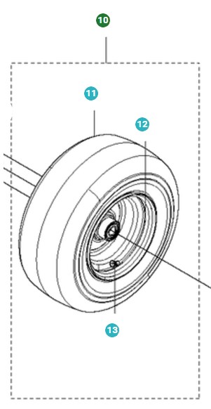 Wheels With Bearings 5010832-01 in the group  at GPLSHOP (5010832-01)