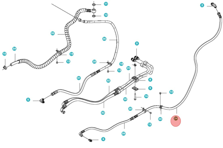 Hydraulic Hose, L=1460 5010873-01 in the group at GPLSHOP (5010873-01)