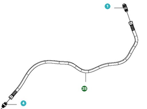 Hydraulic Hose, L=1250 5010873-02 in the group  at GPLSHOP (5010873-02)