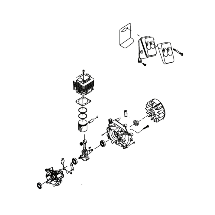 Service Kit Engine Short Block 5014243-15 in the group Spare Parts / Spare parts McCulloch Brushcutters / Spare parts McCulloch B33P at GPLSHOP (5014243-15)