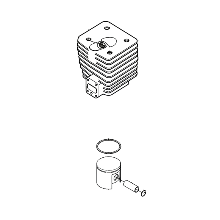 Cylinder Jonsered RS51, RS52 in the group Spare Parts / Spare parts Jonsered Brushcutters / Spare parts Jonsered RS52 at GPLSHOP (5021278-01)