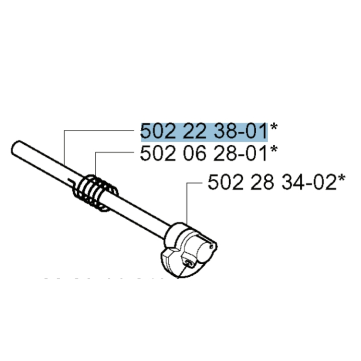 Pipe shaft 5022238-01 in the group Spare Parts / Spare parts Brushcutters / Spare parts Husqvarna 245RX at GPLSHOP (5022238-01)