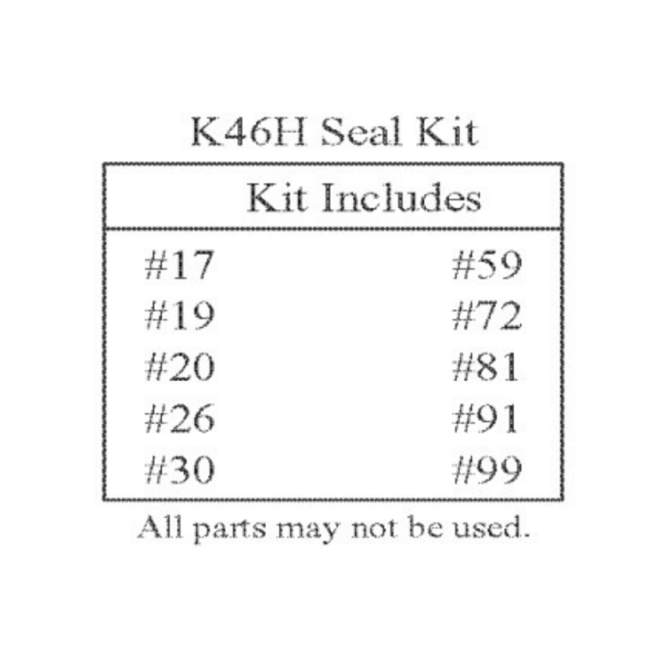 K46 & T40 Seal Kit (All Models in the group Spare Parts / Spare Parts Rider / Spare parts Husqvarna Rider 318X at GPLSHOP (5024533-01)