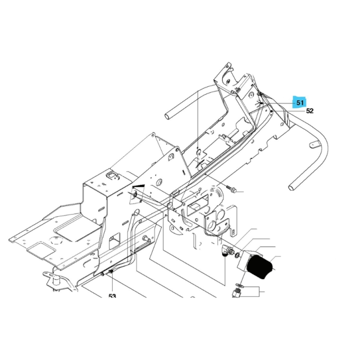 Hydraulic pipe in the group Spare Parts / Spare Parts Rider / Spare parts Husqvarna Rider 316TXs AWD at GPLSHOP (5028544-01)