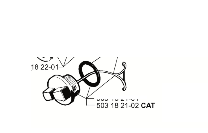 Tank cap Jonsered 2054, 2055 CAT in the group  at GPLSHOP (5031821-02)