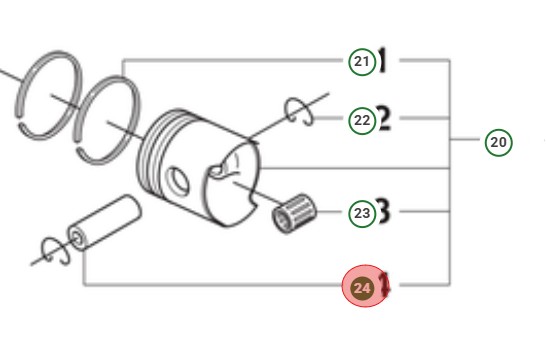 Piston Bolt 5032891-09 in the group at GPLSHOP (5032891-09)
