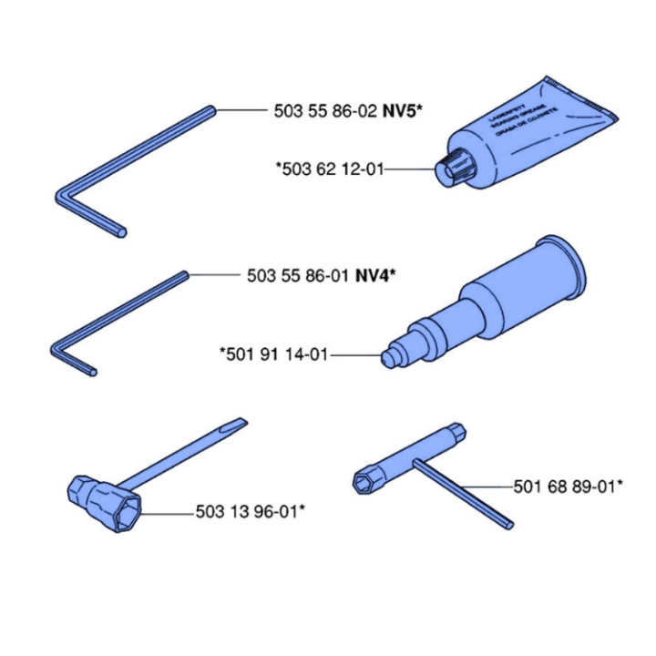 Tool kit 5035585-02 in the group Spare Parts / Spare parts Chainsaws / Spare parts Husqvarna 242XP at GPLSHOP (5035585-02)