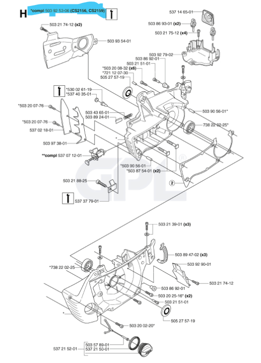 Crankcase Kpl, 5039253-06 in the group  at GPLSHOP (5039253-06)
