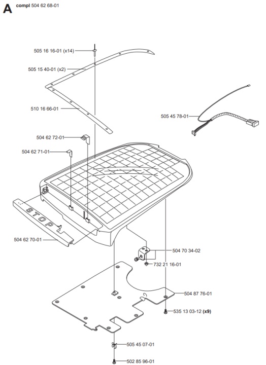 Solar panel in the group Spare Parts Robotic Lawn Mower / Spare parts Husqvarna Automower® Solar Hybrid / Automower Solar Hybrid - 2014 at GPLSHOP (5046268-01)
