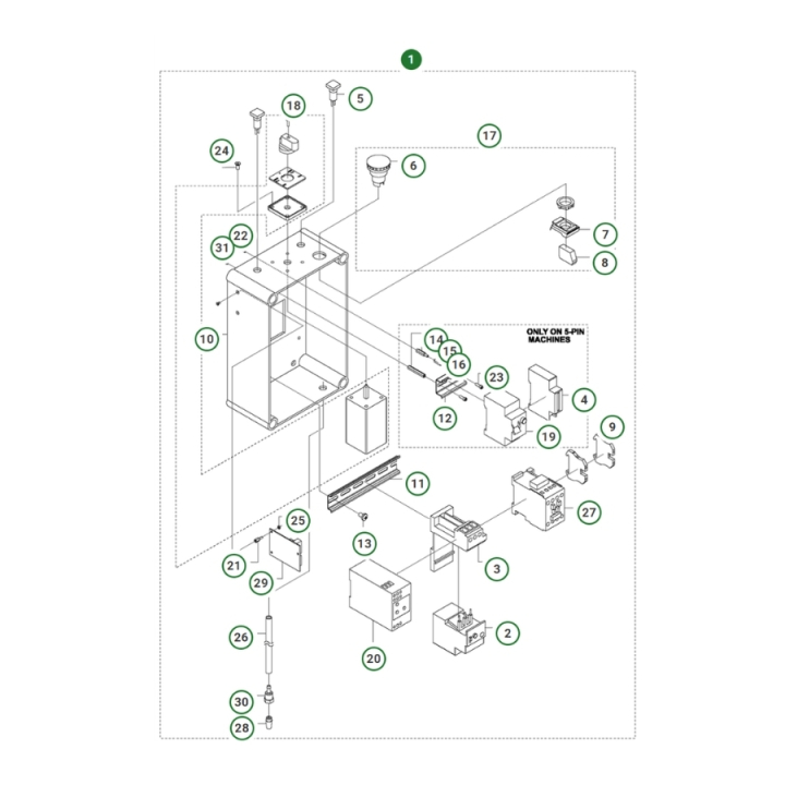 Electrical box pp 325 e, 400V 5-Pin in the group  at GPLSHOP (5054006-01)