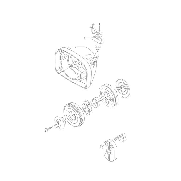 Recoil Starter Ass Y 5231042-01 in the group Spare Parts / Spare parts Jonsered Brushcutters / Spare parts Jonsered GC2053 at GPLSHOP (5231042-01)