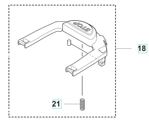 STOPBUTTON ASSEMBLY in the group Spare Parts Robotic Lawn Mower / Spare parts Gardena Sileno Minimo / Gardena Sileno Minimo - 2023 at GPLSHOP (5293437-01)