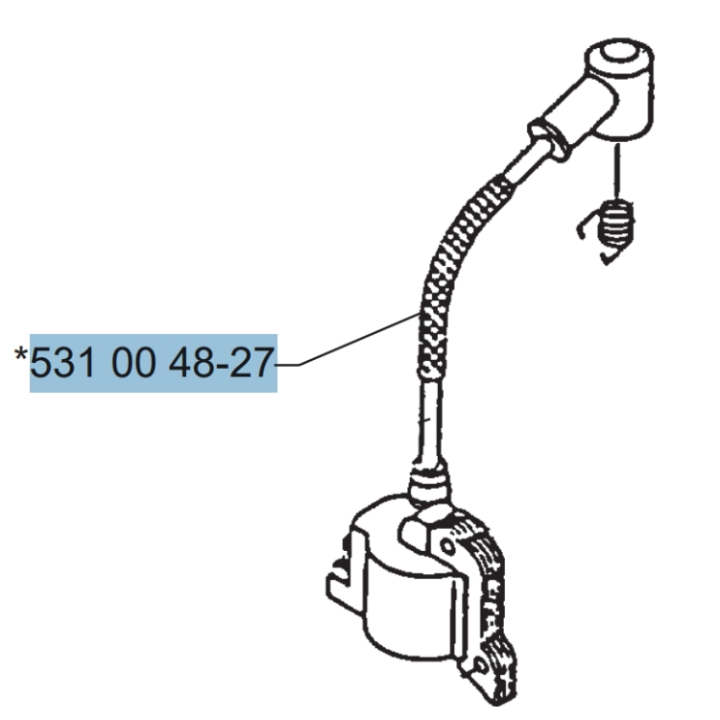 Cable Protective Cover 5310048-27 in the group Spare Parts / Spare parts Brushcutters / ➤100 Series / Spare parts Husqvarna 132R at GPLSHOP (5310048-27)