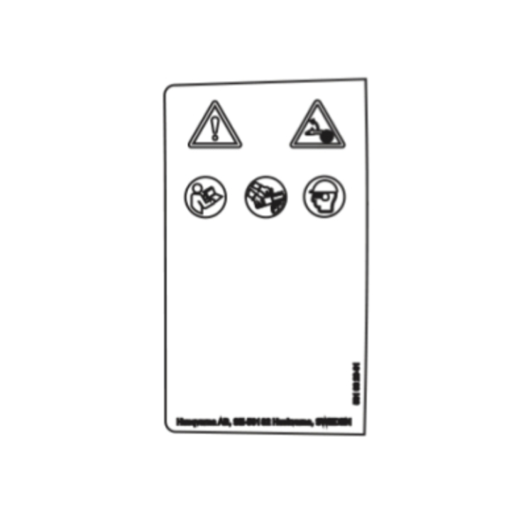 Label Warning 5310820-01 in the group Spare Parts / Spare parts Chainsaws / Spare parts Husqvarna 542i XPG at GPLSHOP (5310820-01)