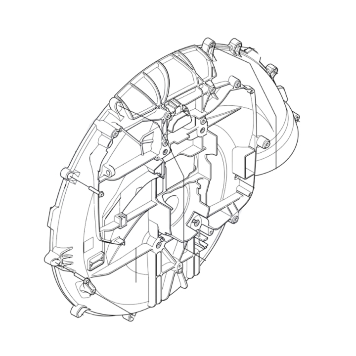 Fan housing half engine side h in the group Spare Parts / Spare Parts Leaf Blowers / Spare parts Husqvarna 590BTS at GPLSHOP (5354670-01)