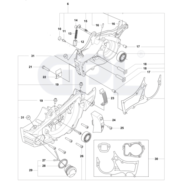 Crankcase Kit Large Sms 562Mar 5368996-02 in the group  at GPLSHOP (5368996-02)