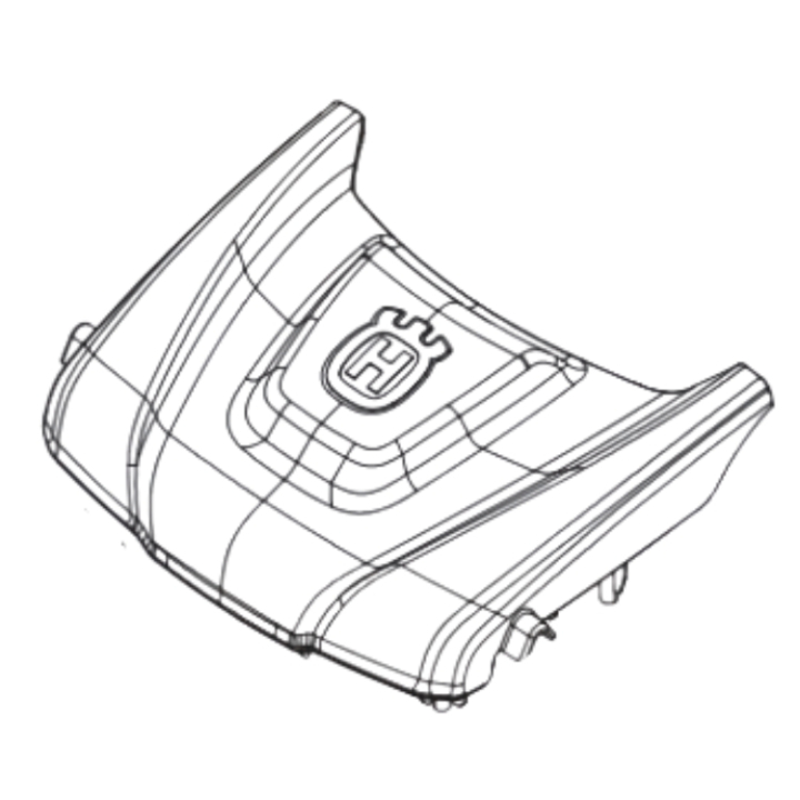 Front Cover With Husqvarna Dec 5375696-02 in the group Spare Parts / Spare parts Husqvarna Walk-Behind Lawn Mower / Spare parts Husqvarna LB144i at GPLSHOP (5375696-02)