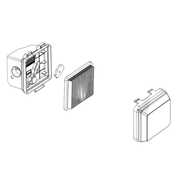 Air filter assembly in the group Spare Parts / Spare parts Gräsklippare / Spare parts till Motorer / Spare parts HS225P (970855201) at GPLSHOP (5401083-01)
