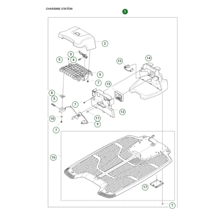Charging Station Automower R6V, 308V, 312V in the group Spare Parts Robotic Lawn Mower / Spare parts Husqvarna Automower® 312V at GPLSHOP (5401597-01)