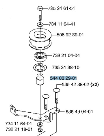 Busing in the group Spare Parts / Spare Parts Rider / Spare parts Husqvarna Rider 422 TS AWD at GPLSHOP (5440029-01)