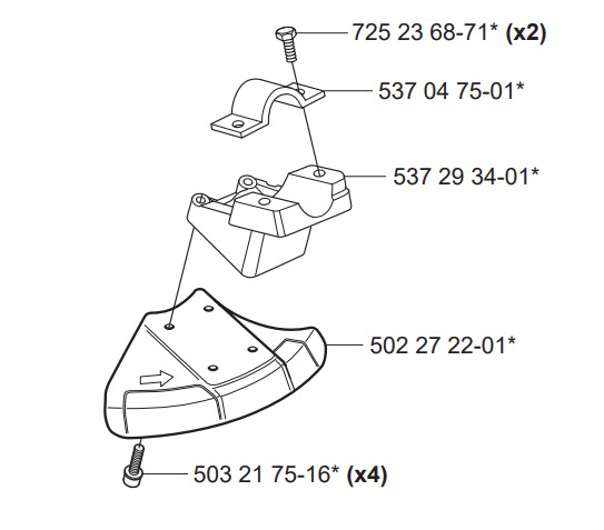 SAW BLADE GUARD KIT 5440442-10 in the group Spare Parts / Spare parts Brushcutters / Spare parts Husqvarna 525RX/T at GPLSHOP (5440442-10)