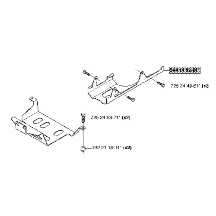 Set Hasplåt in the group Spare Parts / Spare Parts Rider / Spare parts Husqvarna Rider 13 AWD at GPLSHOP (5440693-03)