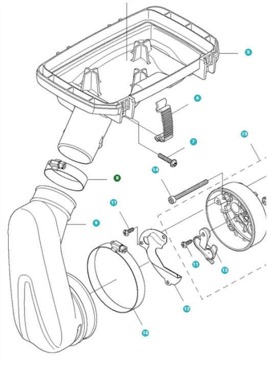 Hose Clamp 5442719-01 in the group Spare Parts / Spare Parts Leaf Blowers / Spare parts Husqvarna 580BTS at GPLSHOP (5442719-01)