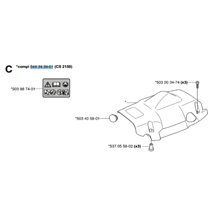 Cylinder cover 5443434-01 in the group  at GPLSHOP (5443434-01)