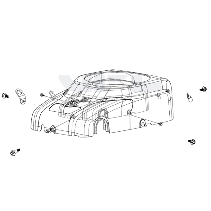 Fan Cover in the group Spare Parts / Spare Parts Rider / Spare parts Husqvarna Rider 214C at GPLSHOP (5460295-01)