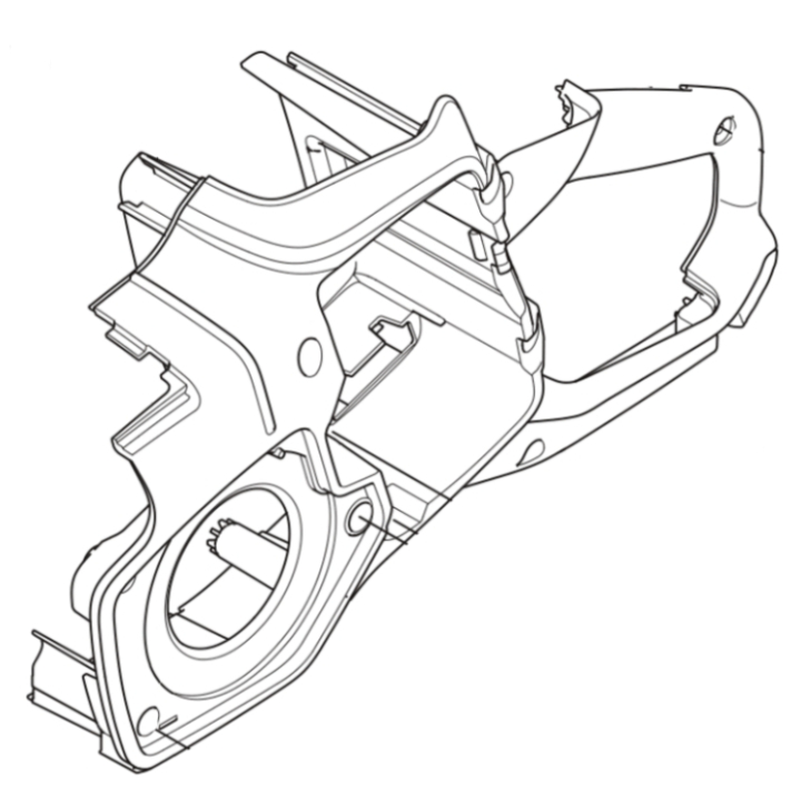 Left chassis in the group Spare Parts / Spare parts Chainsaws / ➤500 Series / Spare parts Husqvarna 550i XPG at GPLSHOP (5461491-01)