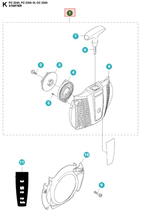 Starter Jonsered CC2245, FC2245 in the group  at GPLSHOP (5739609-01)