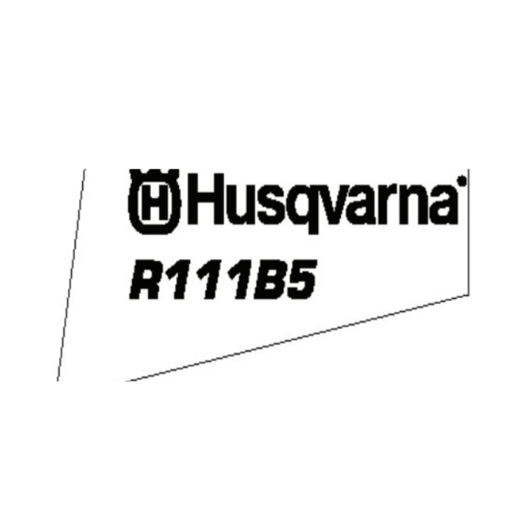 Decal Husqvarna R111B5 in the group Spare Parts / Spare Parts Rider / Spare parts Husqvarna Rider 111B5 at GPLSHOP (5752531-02)