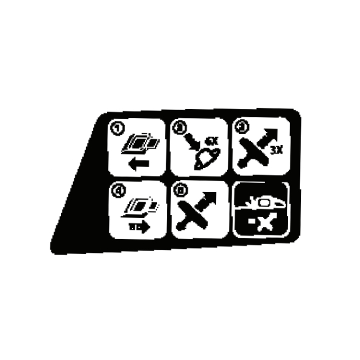 Decal in the group Spare Parts / Spare Parts Hedge Trimmers / Spare parts Husqvarna 322HD60 at GPLSHOP (5766456-01)