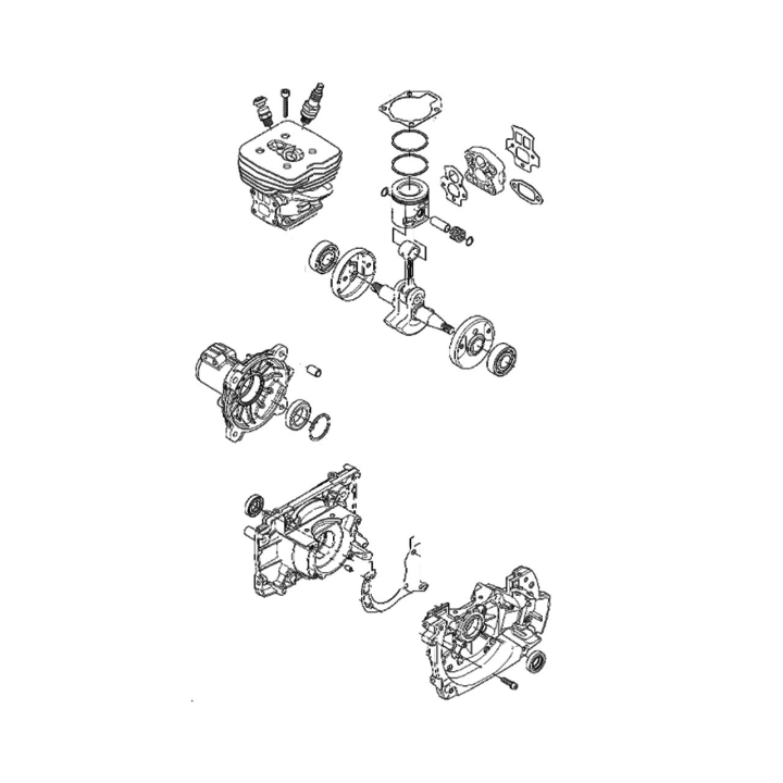 Short Block Assy 5767988-03 in the group Spare Parts / Spare parts Brushcutters / Spare parts Husqvarna 555RXT at GPLSHOP (5767988-03)