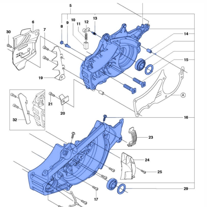 Crankcase 5778347-14 in the group Spare Parts / Spare parts Chainsaws / Spare parts Husqvarna 545/Mark II at GPLSHOP (5778347-14)