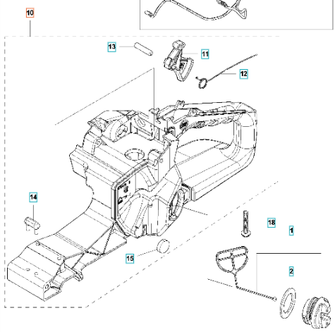 Handle 543XPG Kpl 5795284-02 in the group Spare Parts / Spare parts Chainsaws / Spare parts Husqvarna 543XP/G at GPLSHOP (5795284-02)