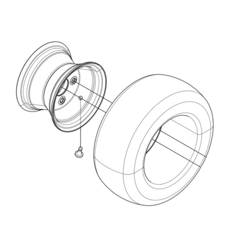 Wheel Assy in the group Spare Parts / Spare Parts Rider / Spare parts Husqvarna Rider 422 TS AWD at GPLSHOP (5806303-02)