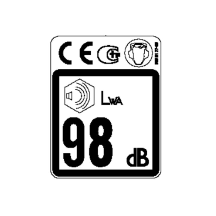 Label Combi Eu/Aus 102 Db in the group Spare Parts / Spare Parts Jonsered Ride-On Front Mowers at GPLSHOP (5817840-08)