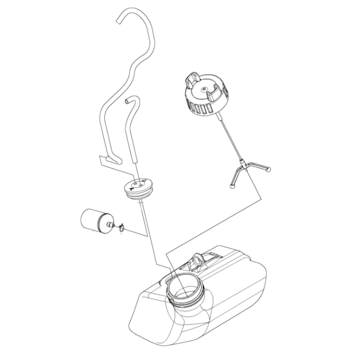 Fuel Tank Complete For USA in the group Spare Parts / Spare Parts Leaf Blowers / Spare parts Husqvarna 525BX at GPLSHOP (5856351-01)