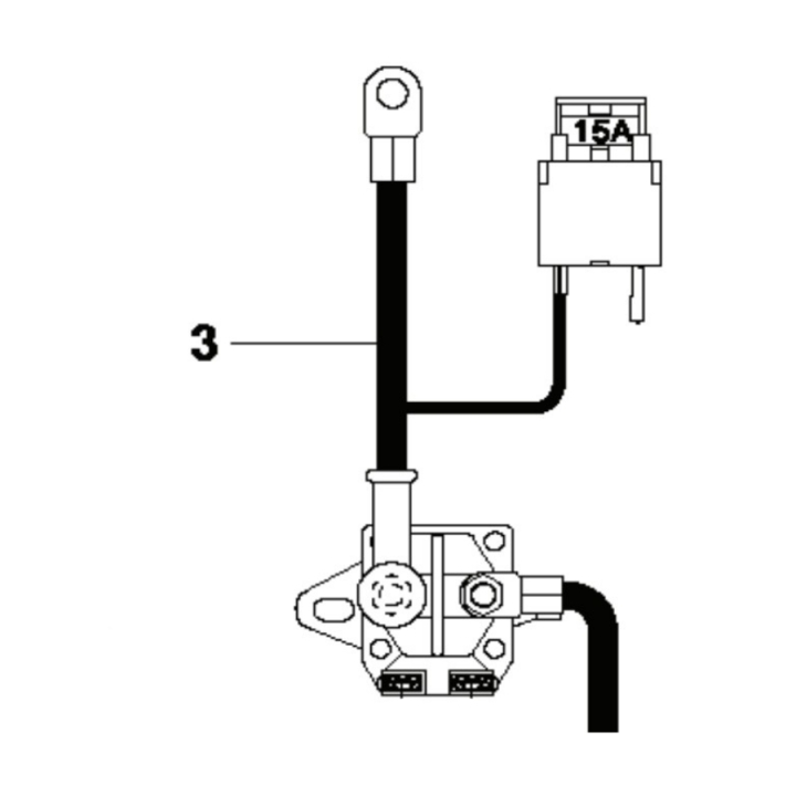 Battery positive cable in the group Spare Parts / Spare Parts Jonsered Ride-On Front Mowers / Spare parts Jonsered FR 2312 MA at GPLSHOP (5862488-01)