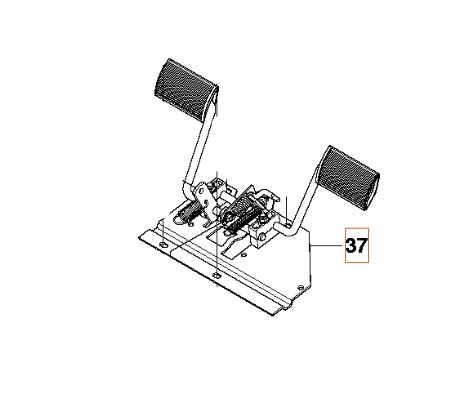 Pedal plate Manual Compl in the group Spare Parts / Spare Parts Rider / Spare parts Husqvarna Rider 111B5 at GPLSHOP (5869694-01)