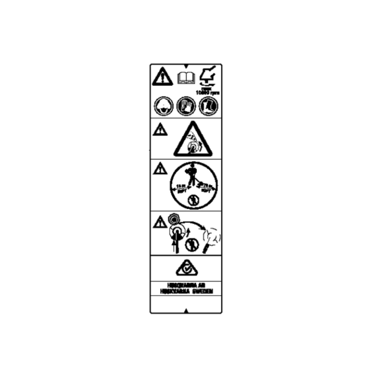 Decal Warning 5873626-01 in the group Spare Parts / Spare parts Brushcutters / ➤200 Series / Spare parts Husqvarna 236R at GPLSHOP (5873626-01)