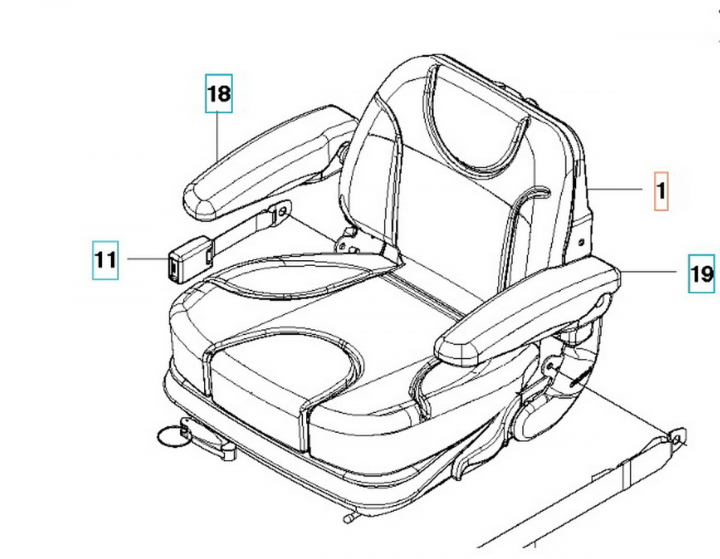 Seat Compl 5886120-01 in the group  at GPLSHOP (5886120-01)