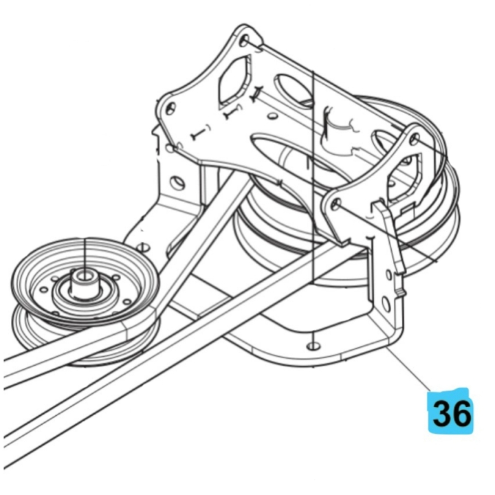 Pulley Huqvarna Grey in the group Spare Parts / Spare Parts Rider / Spare parts Husqvarna Rider 420 TSX AWD at GPLSHOP (5895079-01)