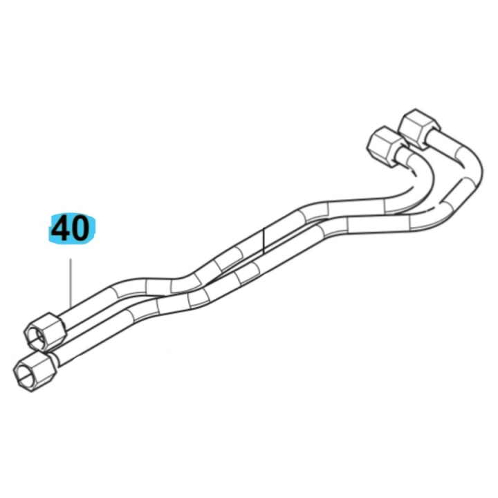 Hydraulic Pipe For Vfmu in the group Spare Parts / Spare Parts Rider / Spare parts Husqvarna Rider 420 TSX AWD at GPLSHOP (5895619-01)