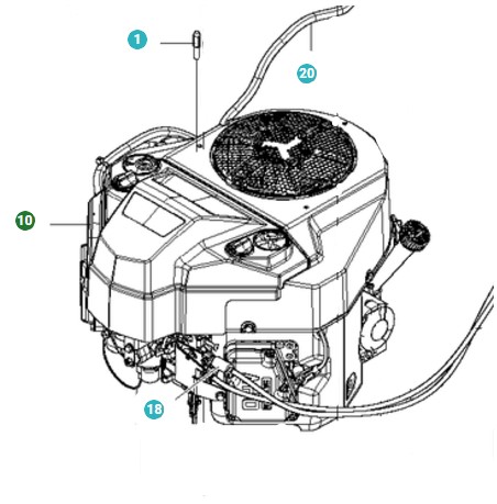 Motor KAWASAKI FS651V in the group Spare Parts / Spare Parts Rider / Spare parts Husqvarna Rider 420 TSX AWD at GPLSHOP (5906368-01)