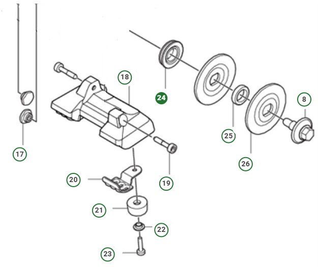 Support flange blade shaft in the group at GPLSHOP (5908847-01)