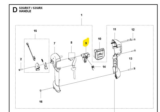 Throttle Control Assy - in the group Spare Parts / Spare Parts Leaf Blowers / Spare parts Husqvarna 550iBTX at GPLSHOP (5930443-02)